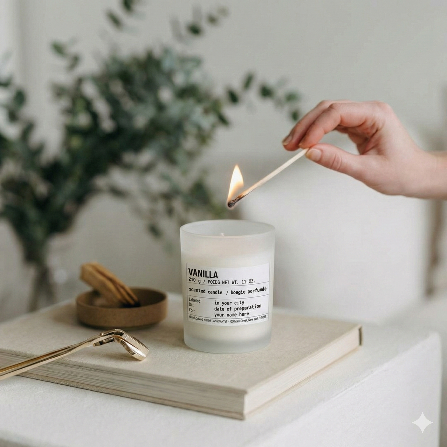 Frosted Glass Candle