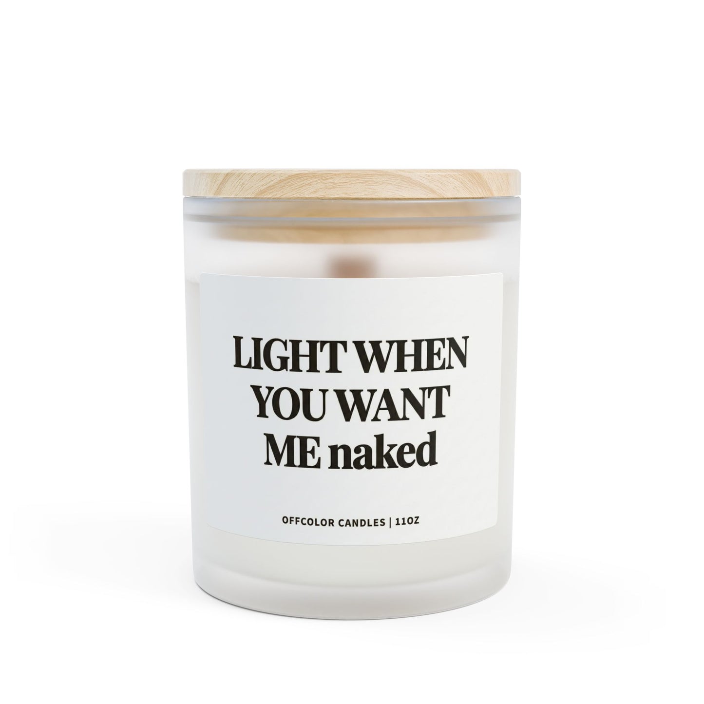 Frosted Glass Candle, 11oz