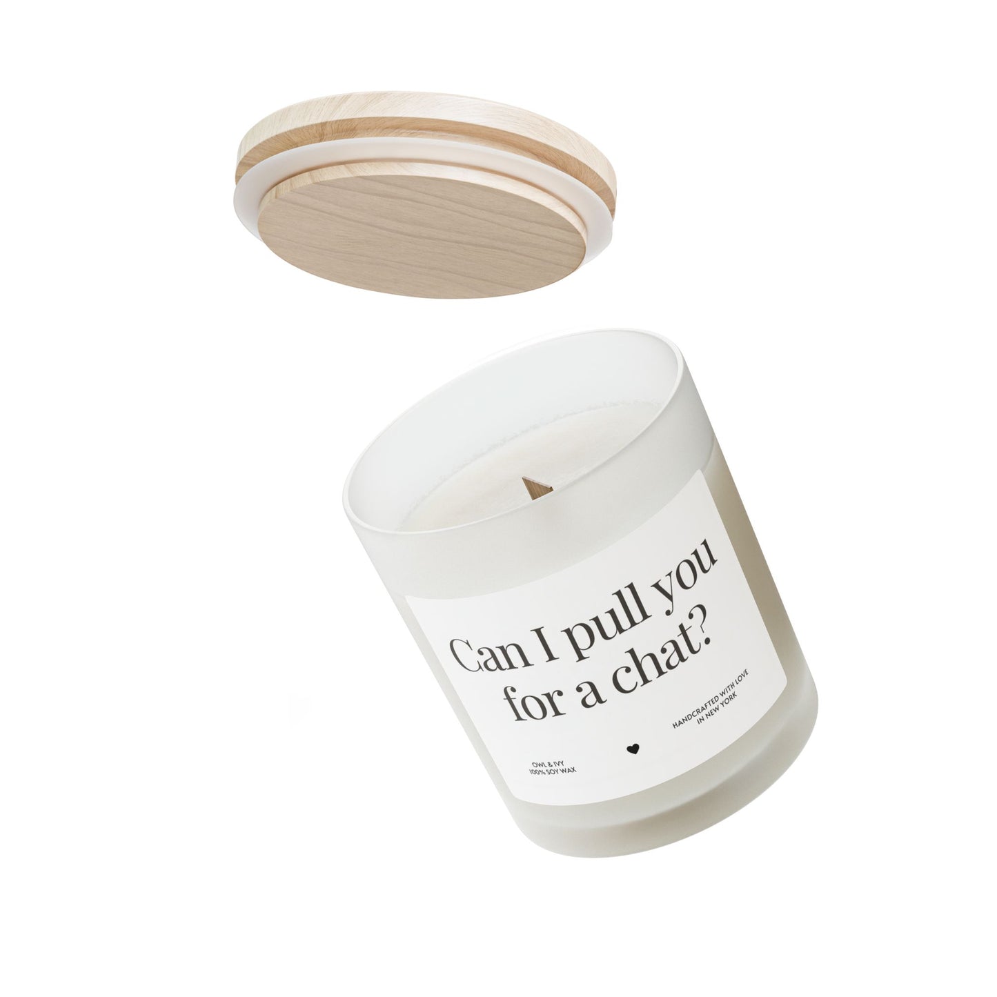 Frosted Glass Candle, 11oz