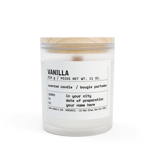 Frosted Glass Candle, 11oz