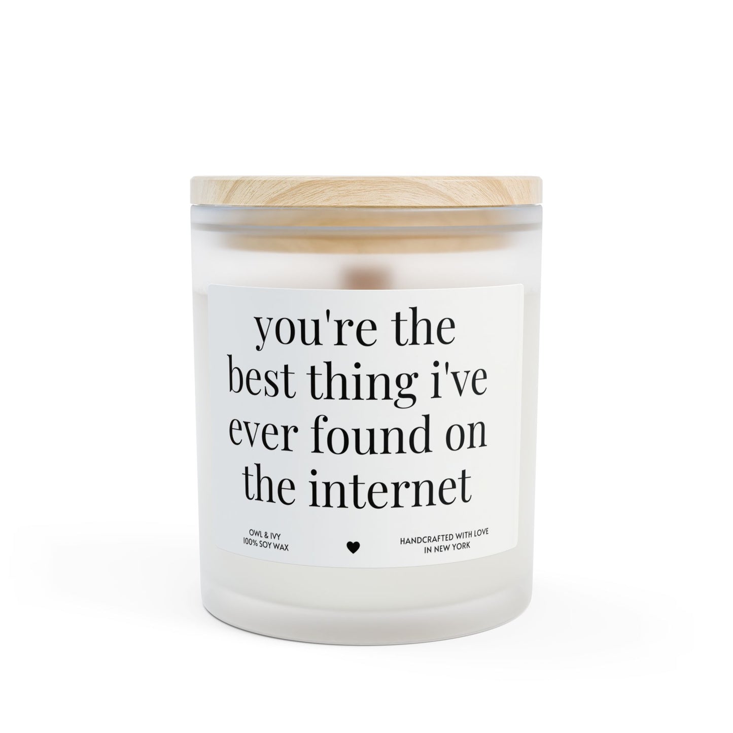 Frosted Glass Candle, 11oz