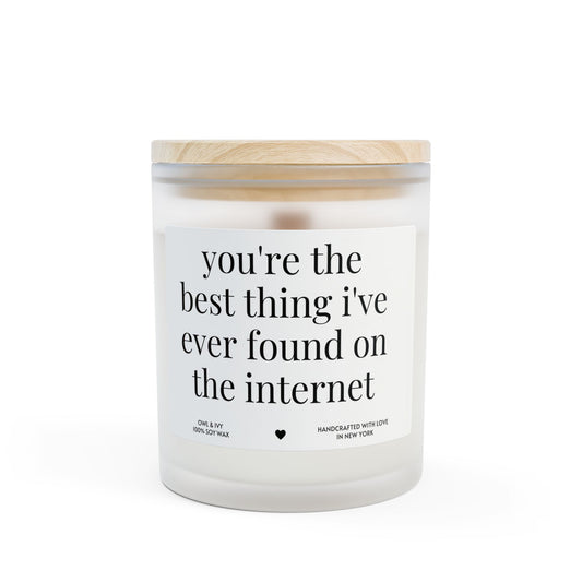 Frosted Glass Candle, 11oz