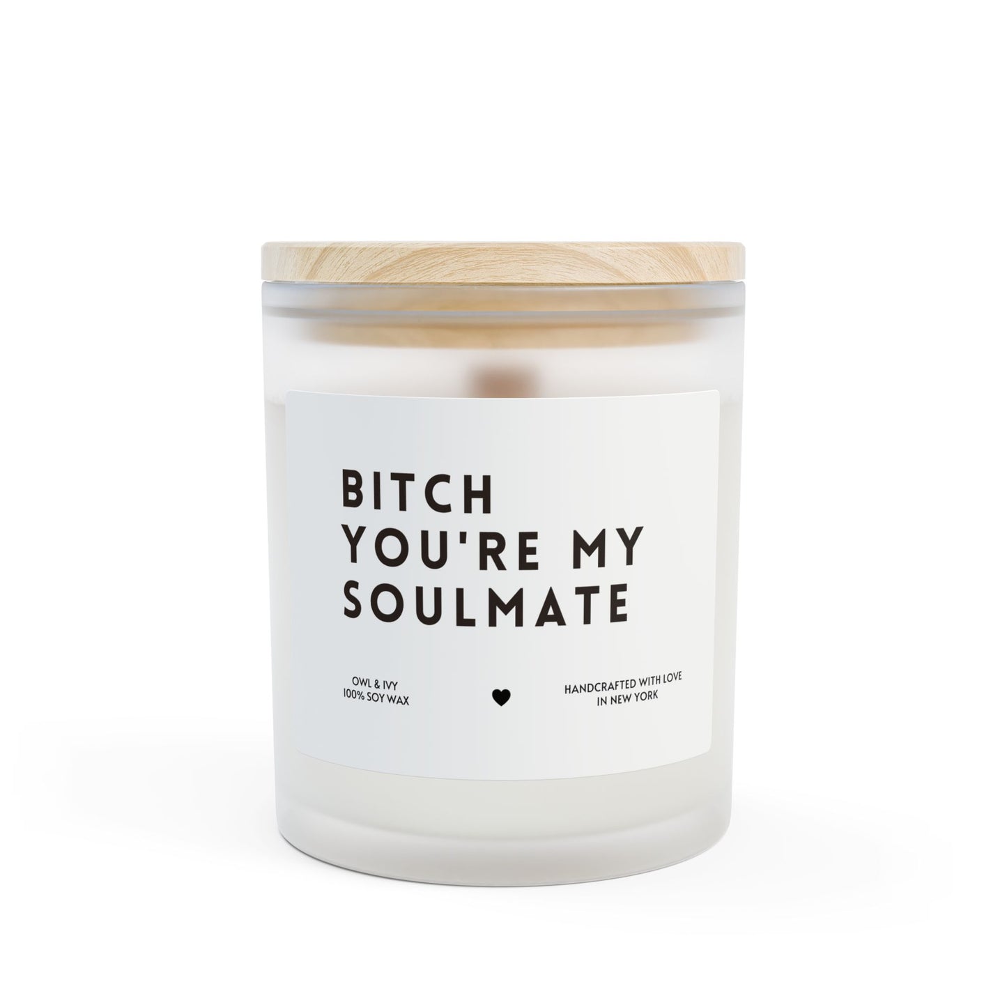 Frosted Glass Candle, 11oz