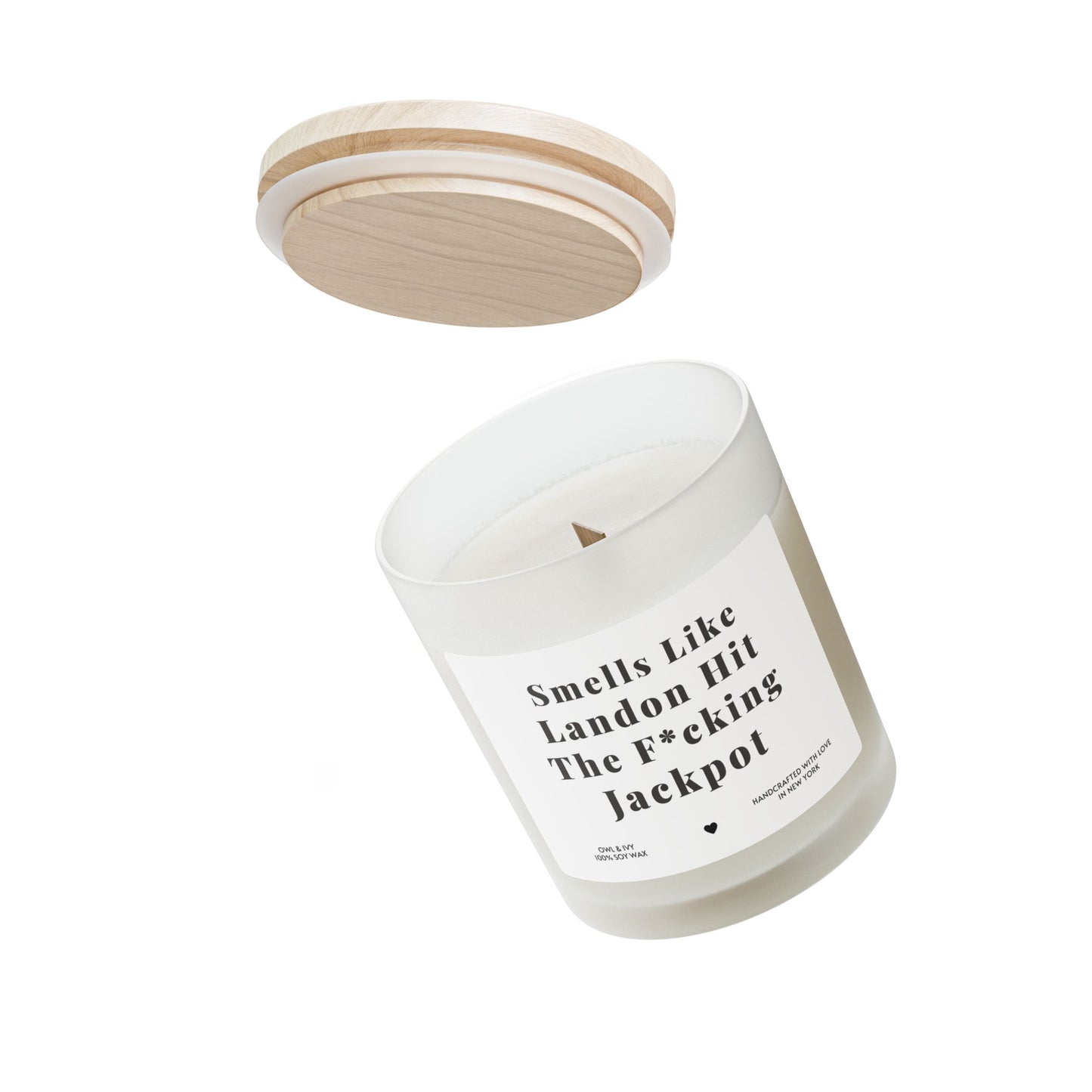 Frosted Glass Candle, 11oz