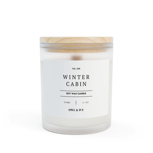 Frosted Glass Candle, 11oz