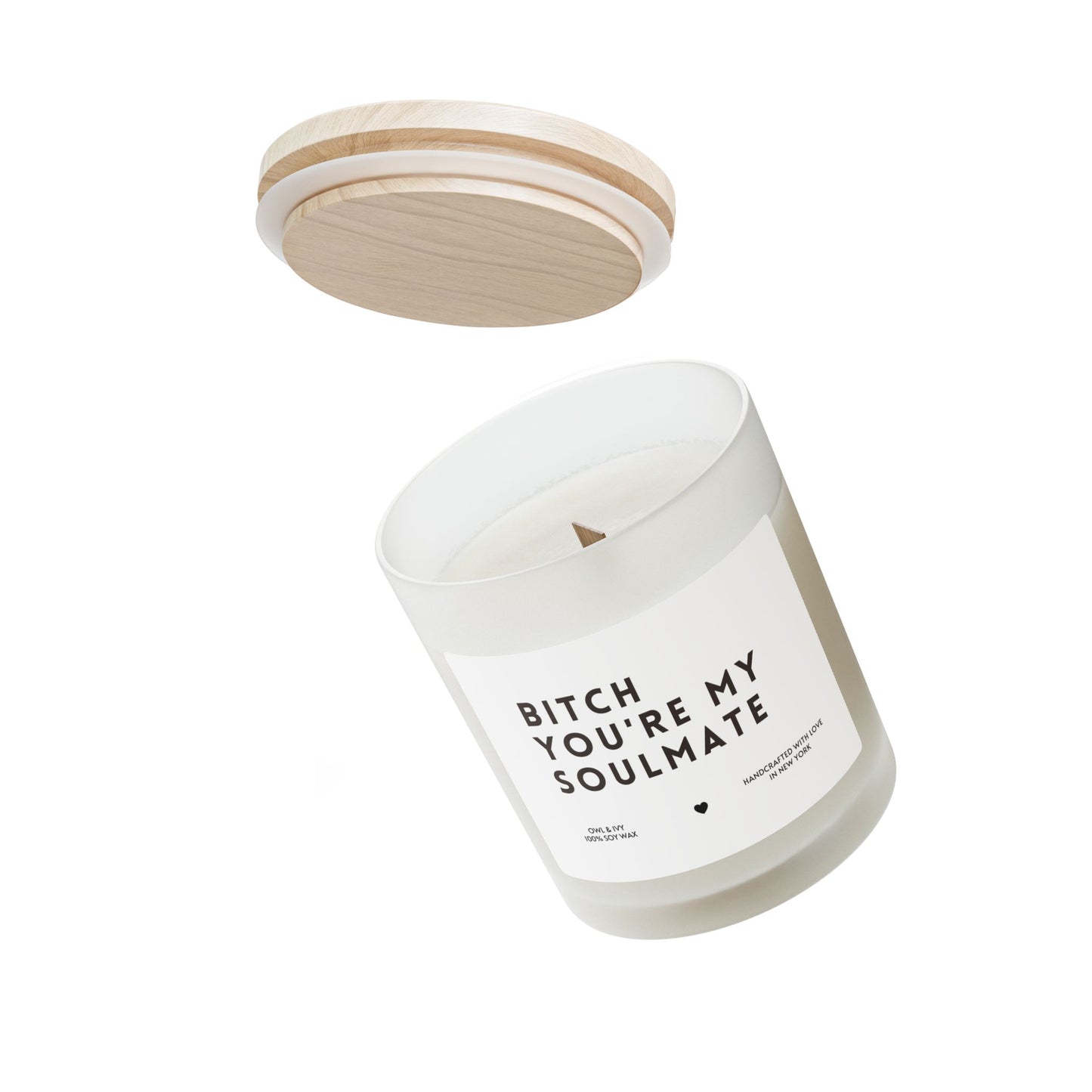 Frosted Glass Candle, 11oz