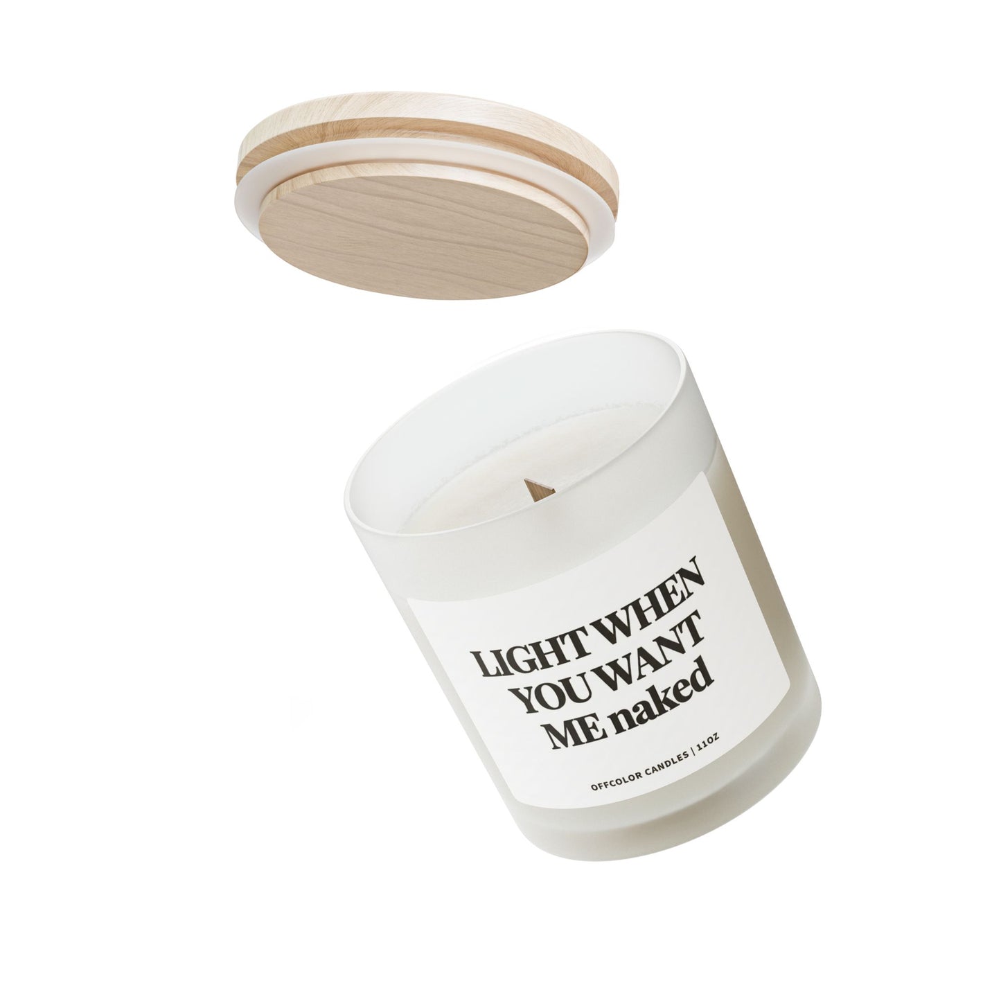 Frosted Glass Candle, 11oz